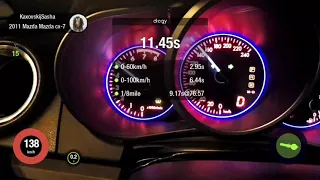 Mazda CX-7 285hp 0-200 км/ч  Dragy