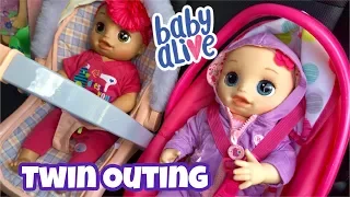 Baby Alive REAL AS CAN BE twins outing to Walmart baby Alive videos