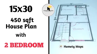 15x30 House Design|450 Sqft |50 Gaj|Ghar Ka Naksha|House Map|House Plan 2D|Full Detail