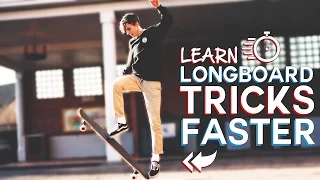 FASTEST way to learn LONGBOARD TRICKS & steps