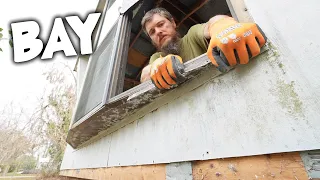Bay Window Can't Be Replaced - Salvaged Mobile Home Rebuild