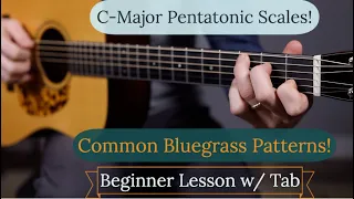 C Major Pentatonic Scales for Bluegrass Made Easy! Beginner Guitar Lesson!