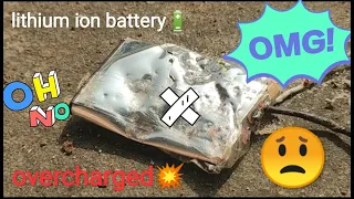 🤔What happens if we #overcharge a lithium ion battery🔋