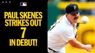 Paul Skenes fans 7 in his MLB debut! (100+ mph HEAT!) 🔥