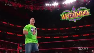 John Cena wants the Undertaker Return for one more match at Wrestlemania 34 ---Raw ,March 12, 2018