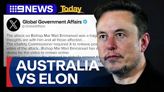 Australia's battle with Elon Musk escalates over Sydney stabbing video | 9 News Australia