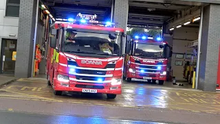 BRAND NEW Fire Engines double turnout! + Unmarked police cars responding in Cardiff