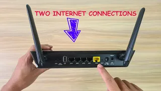 2 internet connections on router with only 1 WAN port