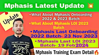 Mphasis Onboarding Latest Update 💥 | Mphasis Joining 2022-23 | Mphasis Training Update |Termination?