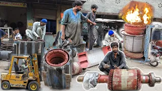 Excellence Technical Skill In High Voltage Electric Motor Scrap Amazing process | high Voltage motor