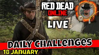 RDR2 LIVE: Daily Challenges on 18 January in RDR2 Online - Red Dead Online - RDO