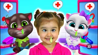 Повна Історія для дітей як Арина потрапила в компютерну гру до веселого котика і його друзів