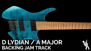 Plini Inspired Modern Progressive Metal Fusion Guitar Backing Track Jam in 7/4 D Lydian / A Major