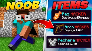 Me HICE pasar POR NOOB y use ITEMS ILEGALES en MINECRAFT