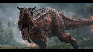 Битва Карнотаврва и Анкилозавра в Jurassic World Evolution 2.