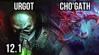 URGOT vs CHO'GATH (TOP) | Rank 2 Urgot, 9/3/6, Dominating | BR Grandmaster | 12.1