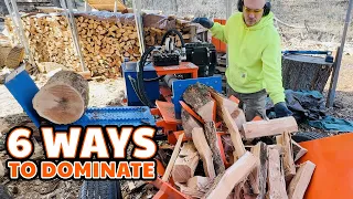 Unlocking Maximum Output - Dominating Logs with a 6-Way Wedge!