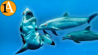 Deshalb haben Haie Angst vor Delfinen - Delfin vs Hai
