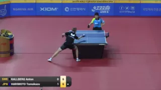 20160622 Korea Open U21 HARIMOTO Tomokazu (JPN) vs KALLBERG Anton (SWE) R32