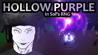 Using Hollow Purple in Sol's RNG (Developer Exclusive Item)