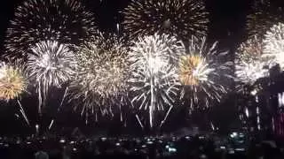 Queima de fogos completa no Reveillon 2015 de Copacabana. Full Fireworks in Reveillon.