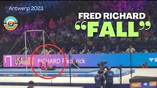 Fred Richard 🇺🇸 HEARTBREAK FALL at high bar - 2023 World Gymnastics Championships