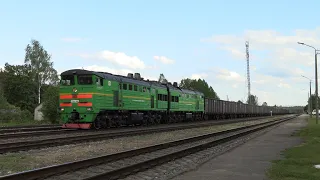 Тепловоз 2ТЭ10У-0185 на ст. Ливани / 2TE10U-0185 at Livani station