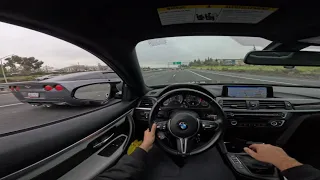 BMW M4 And Corvette Go On A Cruise ! (POV + FAST DRIVING) ￼