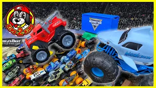 Monster Jam Truck Toys - BIG RC Car UNBOXING! 📦 Megalodon Storm, The Animal, Stunt Shot & Ninja Bots