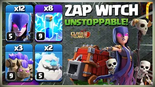 Unstoppable! Easiest Th12 Zap Witch | Th12 Zap GoWitch IG | Easiest TH12 3 Star Attack Strategy CoC