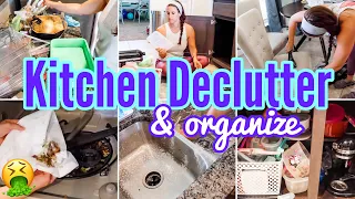 FILTHY KITCHEN! | *EXTREME* KITCHEN DECLUTTER AND ORGANIZE | ALL DAY CLEANING MOTIVATION 2022