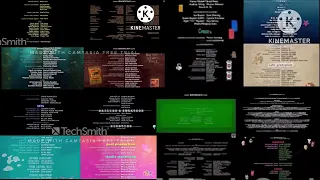 All 16 animated movies in 2001 2022 end credits at once in fast version