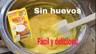 CREMA PASTELERA  DE MAICENA SIN HUEVOS