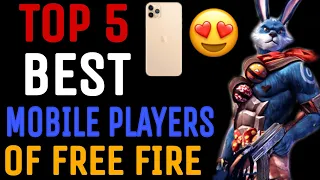 TOP 5 BEST MOBILE PLAYERS IN FREE FIRE #raistar #m8n #beesto #whiteff #w-xing #shorts