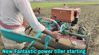 New Fantastic power tiller starting idea Amazing machine start | Amazing China Machine start Video