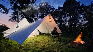 Rainy 3 Nights in a Hot Tent with a Dog