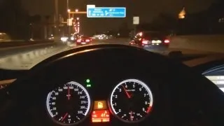 BMW M3 E92 - Drive on Autobahn Acceleration Onboard POV Driver Perspective +Sound Night Autostrada