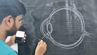 How to draw Human eye diagram drawing class 10 science