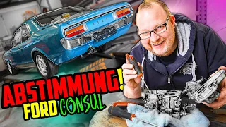 Marco geht auf LEISTUNGSSUCHE! - Ford Consul 2.8L V6 - Vergaser zerlegen am Prüfstand!