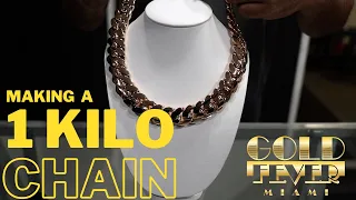 Making a Cuban Link Chain: (1 KILO of ROSE GOLD)