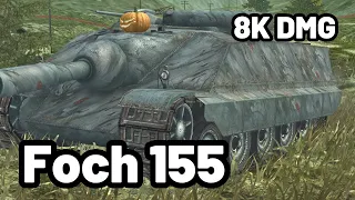 Foch 155 | 8K DAMAGE | 4 KILLS | WOT Blitz Pro Replays