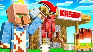 KASAP KÖYLÜ #8 - 100 GÜN BOYUNCA KÖYLÜ OLMAK - Minecraft