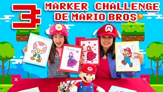 3 MARKER CHALLENGE/  Mario Bros 🍄