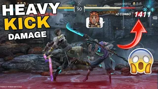 New fear 😨 KATE heavy kick damage |shadow fight 4 kate| kate shadow fight 4| shadow fight 4 shang