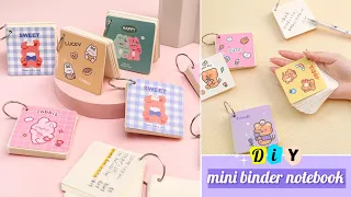 How to make Mini Single Ring Binder Notebook at your home _ DIY binder journal notebook