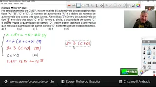 MABA CONCURSOS  -  SISTEMA COM 4 INCÓGNITAS  -  CM-SP  -  2023  -  Com prof. Cristiano Andrade