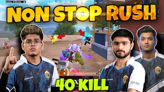 NON-STOP RUSH GAMEPLAY | JONATHAN | LOLZZZ | KIKI | RANDOM | ONLY RUSH🔥 | 40 KILLS | BGMI | MN squad