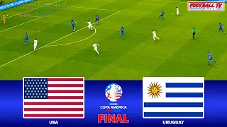 USA vs URUGUAY | Final Copa America 2024 | Crazy Match & All Goals | PES Gameplay PC [FL 24]