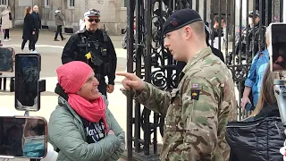 Guard Confronts Karen