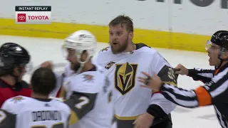 Robin Lehner Goes After Devils